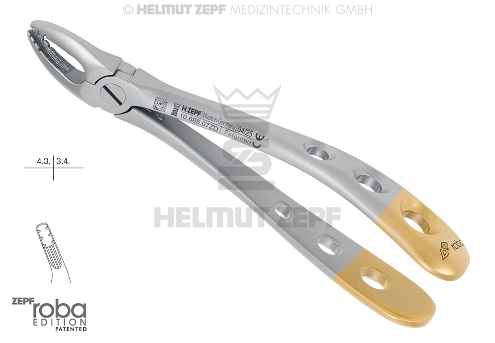 ZAHNZANGEN, ENGL. FORM, FIG.7 FÜR KINDER, IM ROBA DESIGN -DIAMANTIERT-