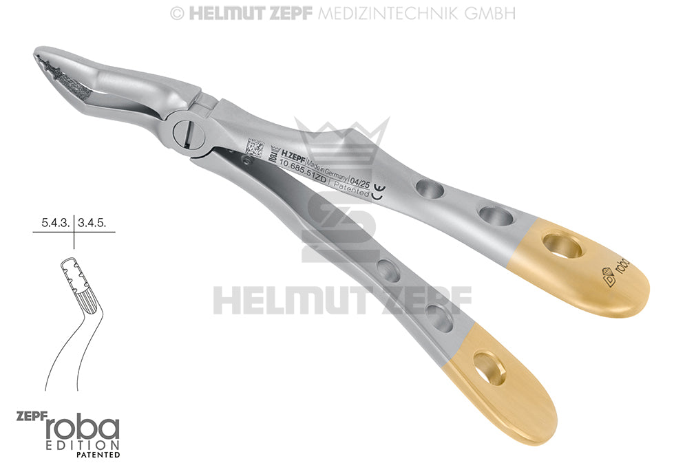 ZAHNZANGE, ENGL. FORM, FIG.51 FÜR KINDER, IM ROBA DESIGN - DIAMANTIERT -