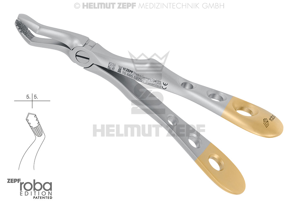 ZAHNZANGE, ENGL. FORM, FIG.52, FÜR KINDER, IM ROBA DESIGN - DIAMANTIERT -