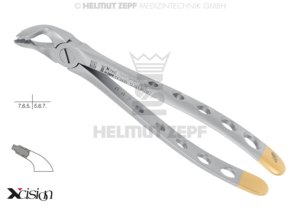 ZAHNZANGE, ENGL.FORM, FIG. 321 UNTERE PRÄMOLAREN, SPEZIALMAUL TIEFGREIFEND, XCISION-LINE®