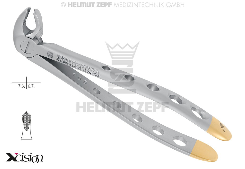 ZAHNZANGE, ENGL.FORM, FIG. 22 UNTERE WEISHEITSZÄHNE UND MOLAREN XCISION-LINE®    <<DIAMANTIERT>>