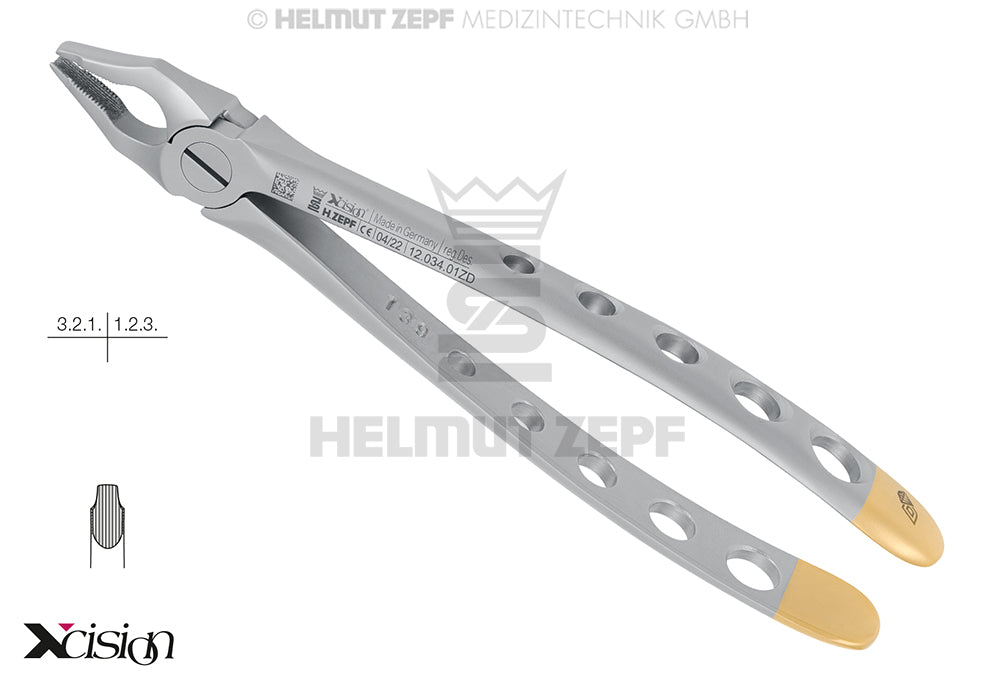 ZAHNZANGE,ENGL.FORM FIG. 34A OBERE SCHNEIDE- U.ECKZÄHNE SPEZ.-MAUL,TIEFGREIFEND,