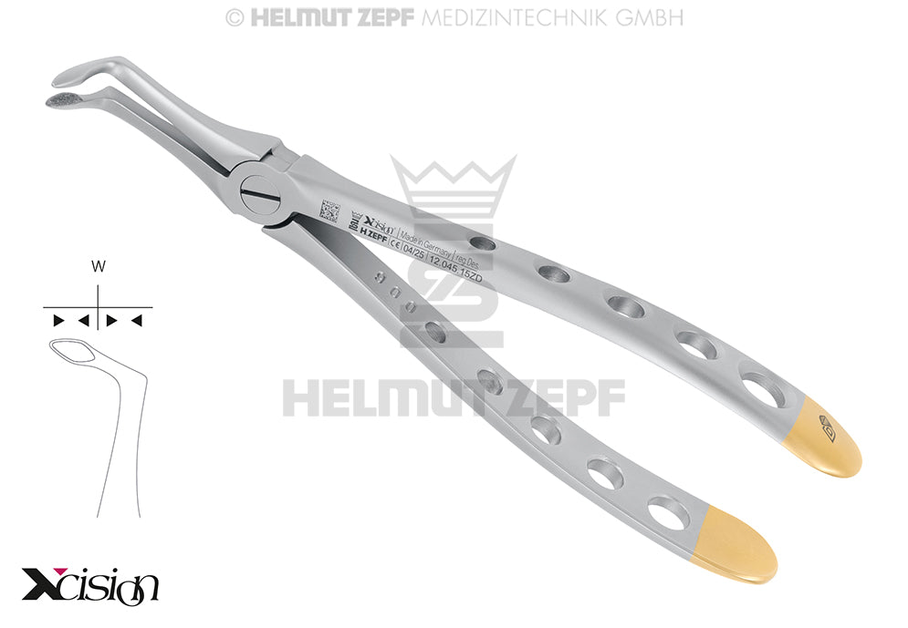 WURZELZANGE FÜR UNTERKIEFER, FIG. 45-SB XCISION-LINE® -DIAMANTIERT-