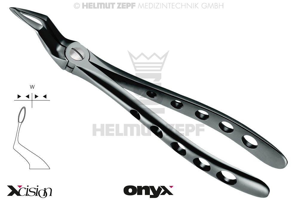 WURZELZANGE FÜR OBERKIEFER, FIG. 51-SB >>MIT MAULRANDZAHNUNG<< XCISION-LINE® ONYX-COATING