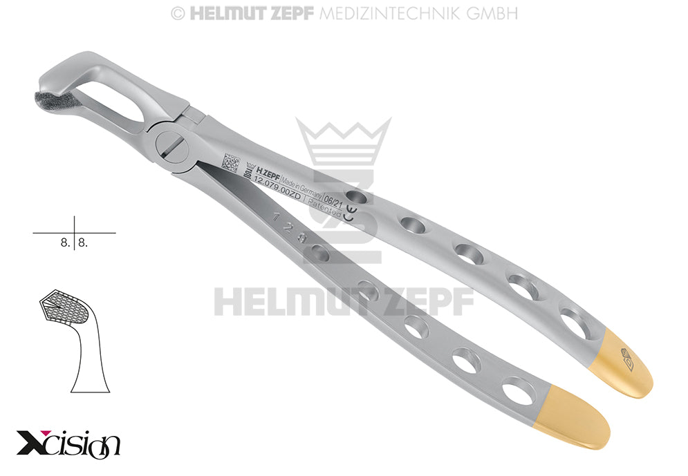 ZAHNZANGE, ENGL.FORM, FIG. 79, UNTERE WEISHEITSZÄHNE XCISION-LINE®   <<DIAMANTIERT>>
