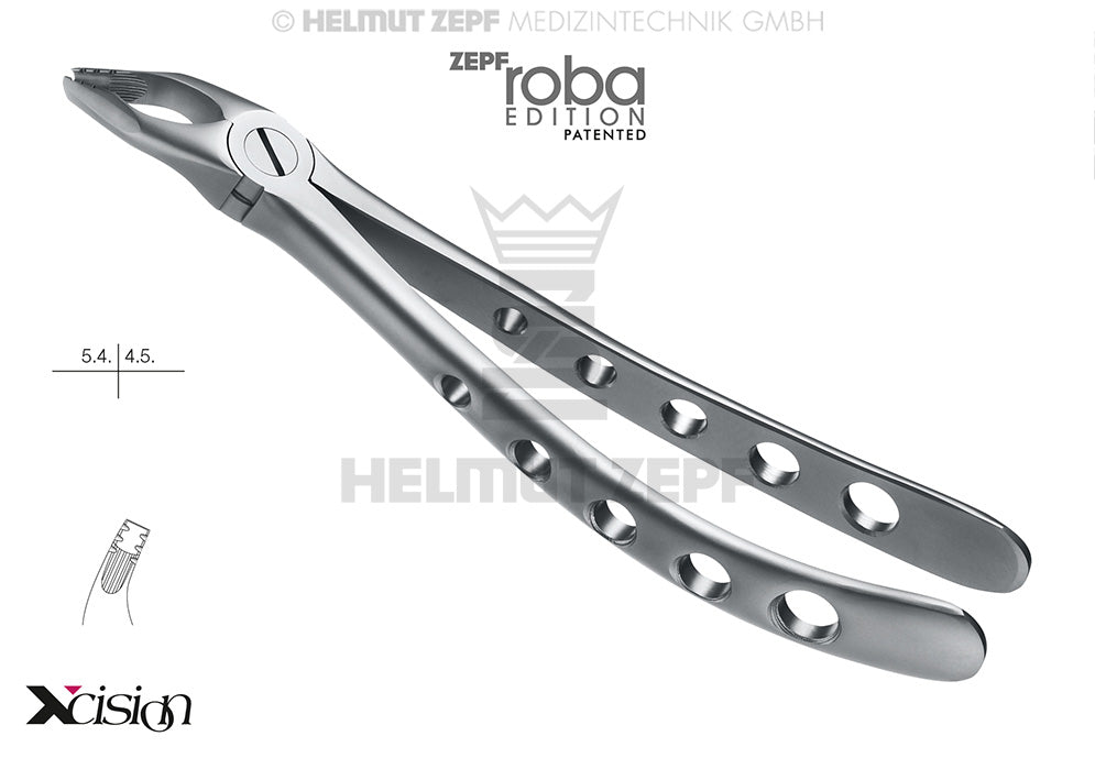 ZAHNZANGE,ENGL.FORM FIG. 35M OBERE PRÄMOLAREN, SPEZ.-MAUL TIEFGREIFEND, ABGESTUFT