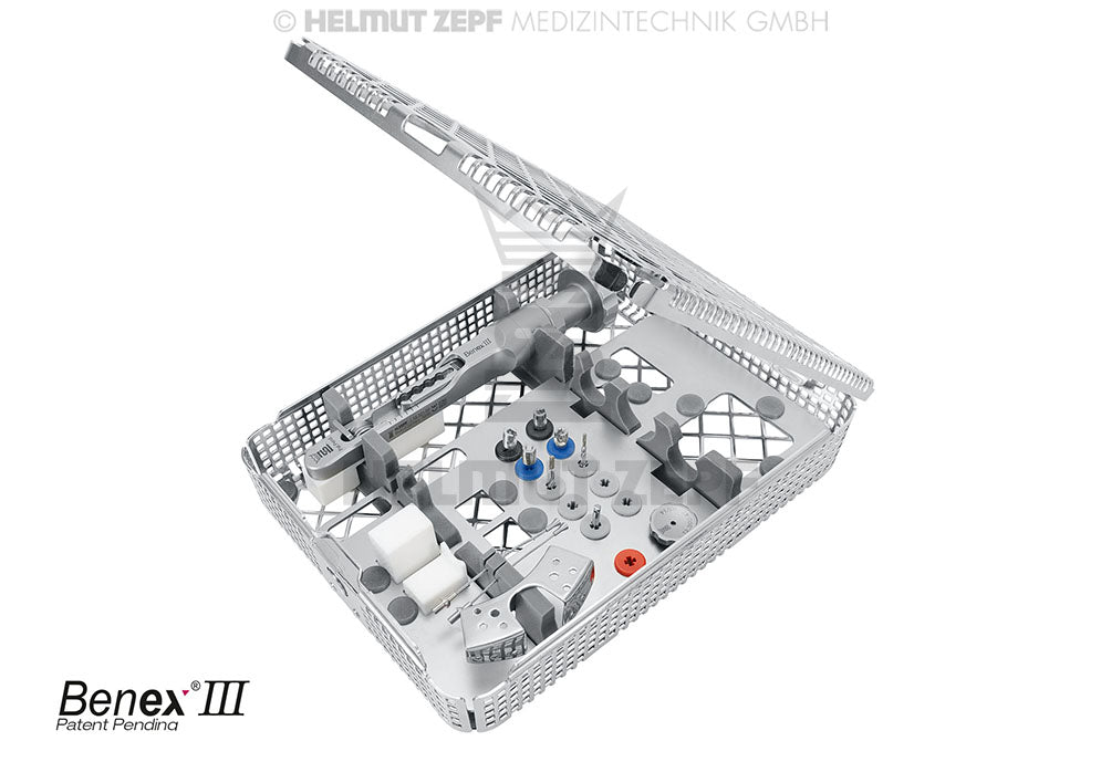 Extraktionssystem BENEX III bestehend aus Extraktor 2 Bohrer je Größe 2 Extraktionsschrauben je Größe