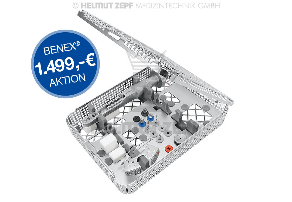 Extraktionssystem BENEX III bestehend aus Extraktor 1 Bohrer je Größe und 3 Extraktionsschrauben