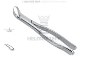 ZAHNZANGE, AMER. FORM, FIG. 23CR, MODIFIZIERTE SPITZEN, GEM. KUNDENMUSTER, FÜR UNTERERE MOLAREN