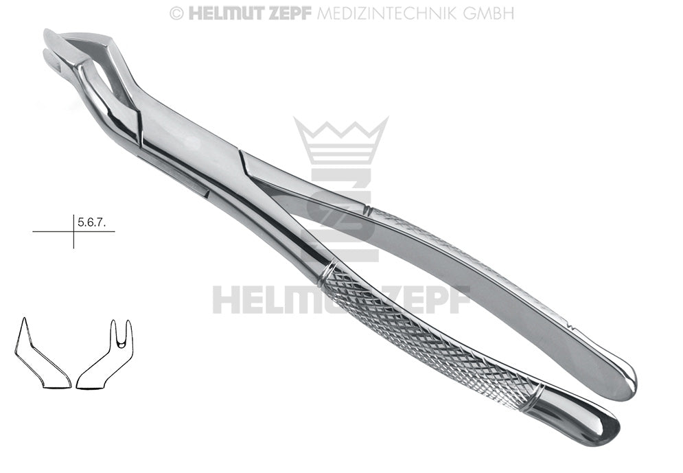 NEVIUS, ZAHNZANGE, AMER.FORM, FIG. 88-L, OBERE MOLAREN, LINKS