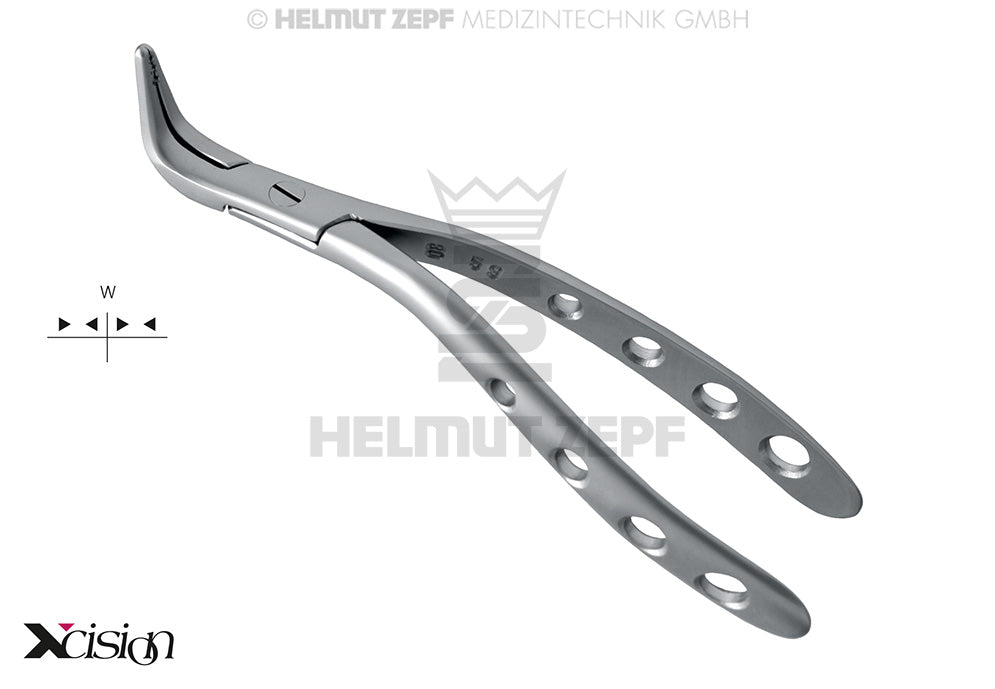 WURZEL- UND SPLITTERZANGE FÜR OBERKIEFER, SEQESTER, ZEPF XCISION-DESIGN - DIAMANTIERT