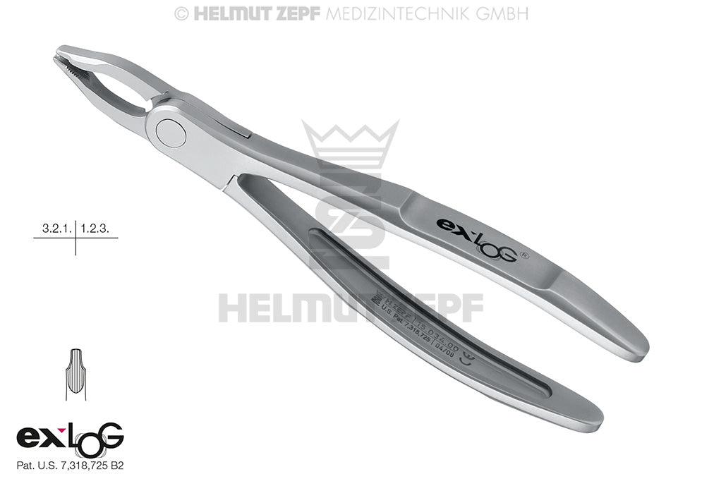 EXLOG® ZAHNZANGE FIG. 34 OBERE SCHNEID- & ECKZÄHNE SPEC.-MAUL, TIEFGREIFEND