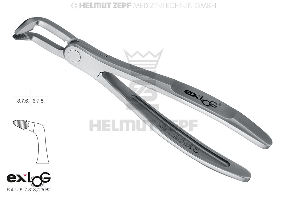 EXLOG® ZAHNZANGE FIG. 79A UNTERE WEISHEITSZÄHNE, SPEC.-MAUL, TIEFGREIFEND