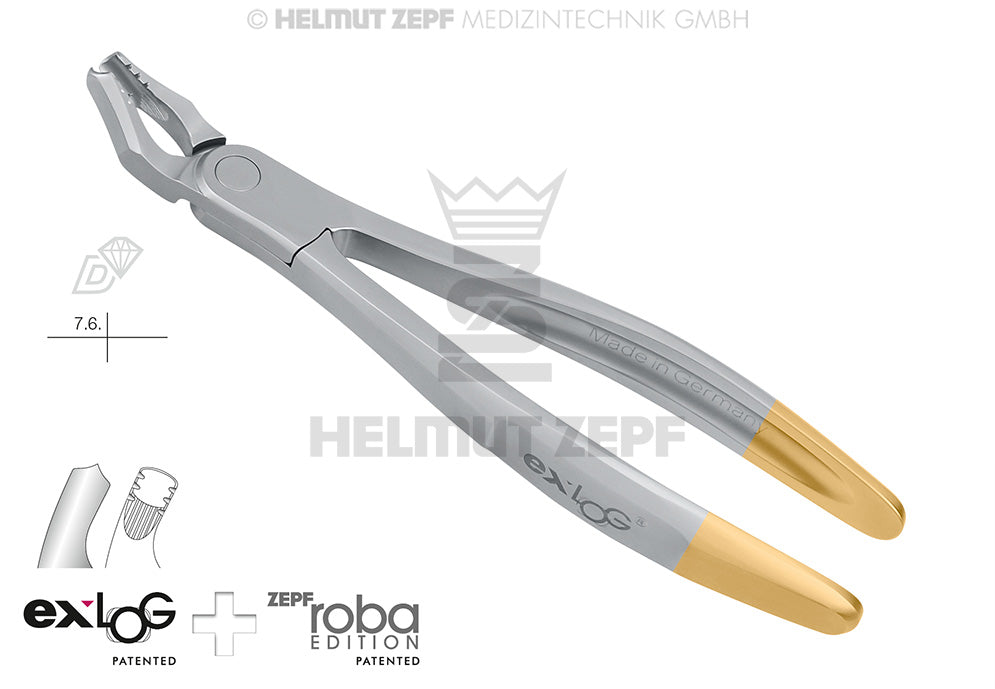 EXLOG® ZAHNZANGE FIG. 17 OBERE RECHTE WEISHEITSZÄHNE UND MOLAREN SPEC.-MAUL, TIEFGREIFEND, >> DIAMANTIERT