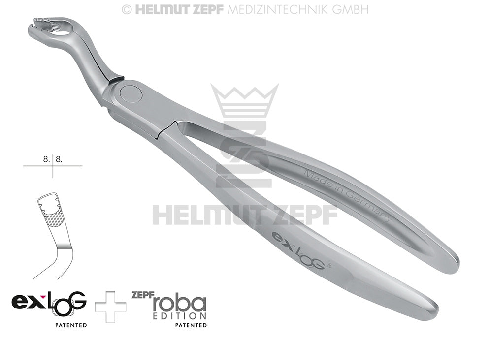 EXLOG® ZAHNZANGE FIG. 67 OBERE WEISHEITSZÄHNE, SPEC.-MAUL, TIEFGREIFEND
