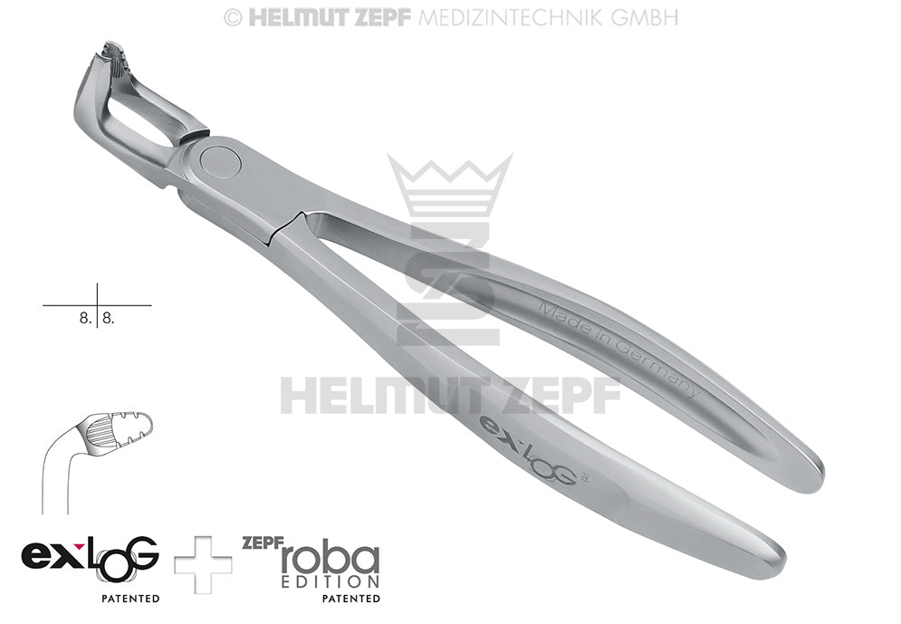 EXLOG® ZAHNZANGE FIG. 79A UNTERE WEISHEITSZÄHNE, SPEC.-MAUL, TIEFGREIFEND