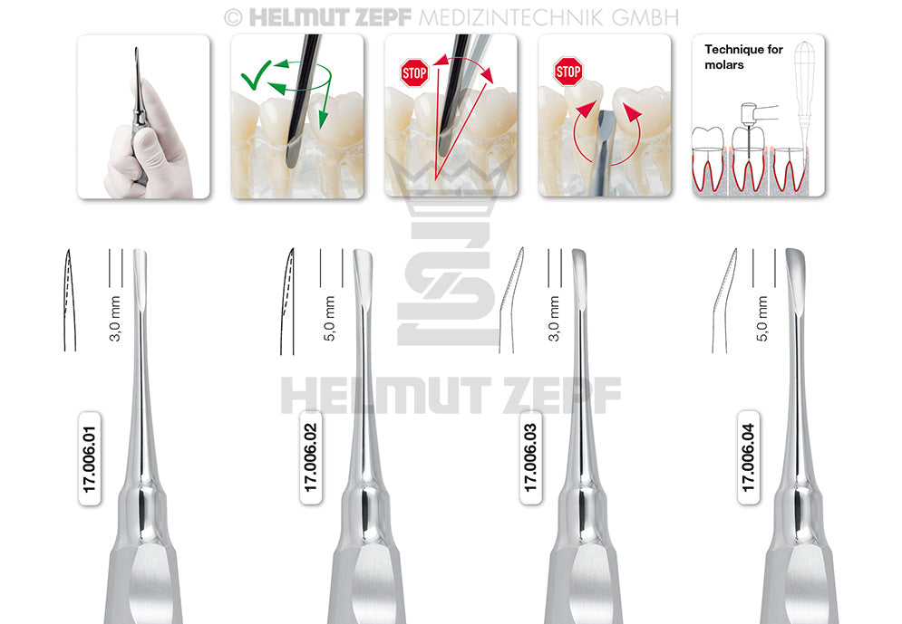 HEBER FÜR AXIALE LUXATION, GERADE, 5MM FIG. 2, STANDARDGRIFF