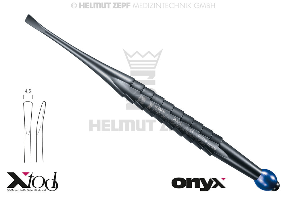 X - LUXA -TOOL - 4 GEBOGEN, ARBEITSENDE 4,5 MM MIT BLAUER KUGEL, ONYX BESCHICHTET