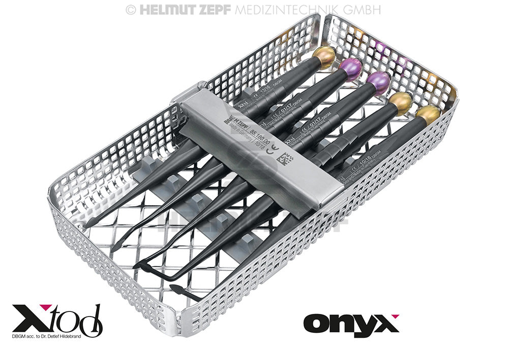 X-TOOL, APPROXIMAL WZH KIT ONYX BESTEHEND AUS 5 APPROXIMAL WURZELHEBER, IM WASCHRAHMEN 1/3