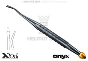 APPROXIMAL WURZELHEBER, MESIAL, FIG.77RL 4,5MM, ZEPF X-TOOL GRIFF, GELBE FARBCODIERUNG, ONYX BESCHICHTET