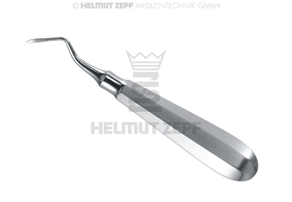 HEIDBRINK, WURZELSPITZENHEBER, FIG-3, GEBOGEN, MIT MAULRANDZAHNUNG, IN FLOHR-HEFT