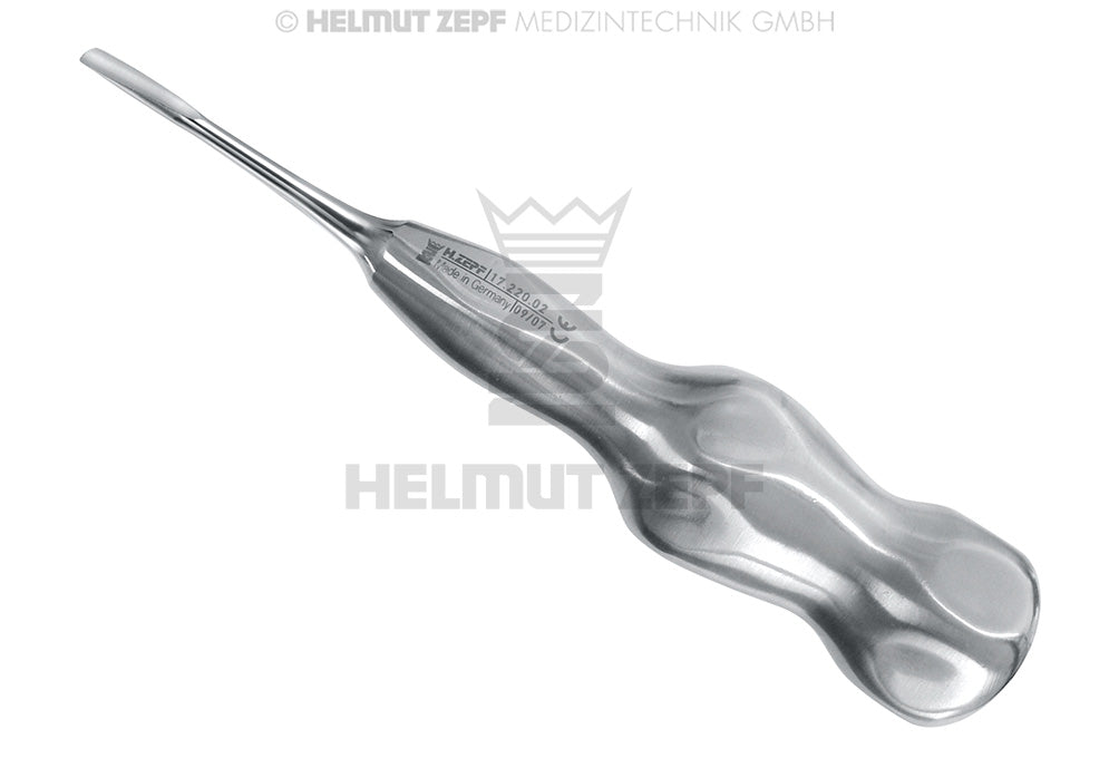 Wurzelheber nach Gärtner, Fig.2 Zepf Carpal Griff - Spitze Flach- Scharf Ø4,5