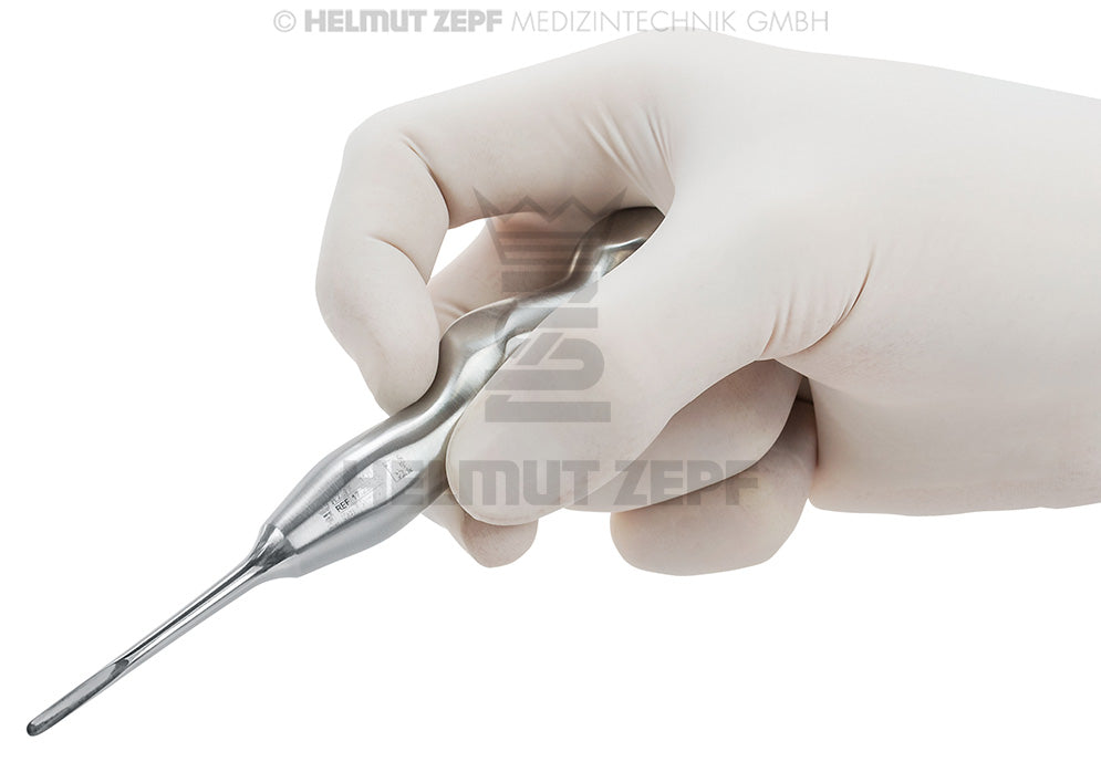 Wurzelheber nach Gärtner, Fig.2 Zepf Carpal Griff - Spitze Flach- Scharf Ø4,5