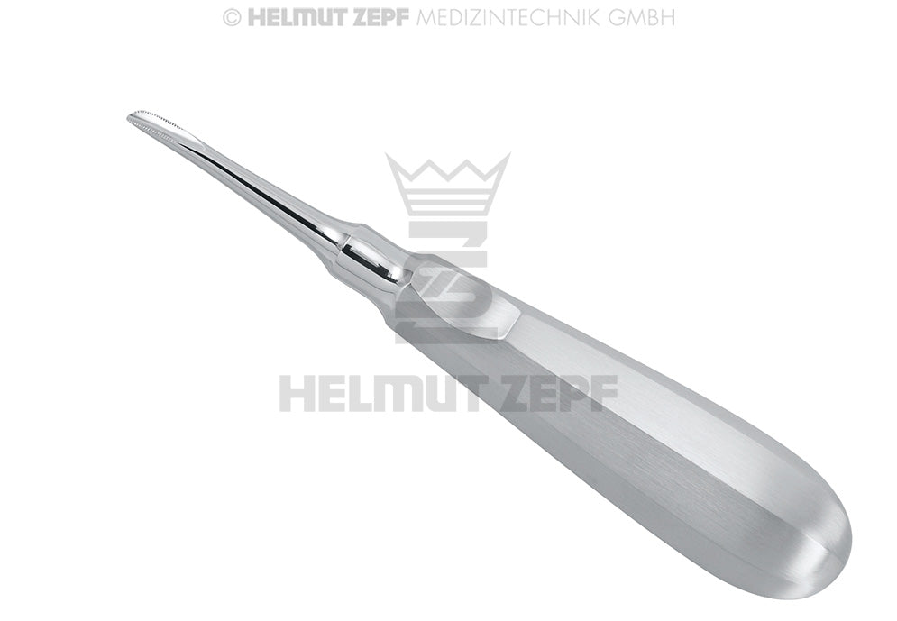 WURZELHEBER, NO 34C,N/MU GRIFF MIT DAUMENKEHLE, (MO201) ARBEITSENDE Ø3,7 MM  MIT MAULRANDZAHNUNG