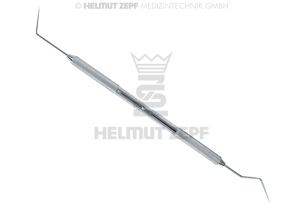 WURZELKANALSONDE DG 16, DOPPEL- ENDIG, ROULLIERTER GRIFF