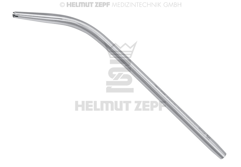 CHIRURGISCHER ABSAUGER, Ø 3MM, 175MM LANG GESCHLITZT UND GEZACKT
