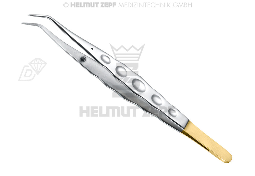 ZAHNPINZETTE MIT STOP-STIFT ERGONOMIC 15CM, MAULTEIL DIAMANTIERT