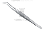 MERIAM, ZAHNPINZETTE, FIG-3,  16CM, GERIEFT, MIT QUERKEHLEN,