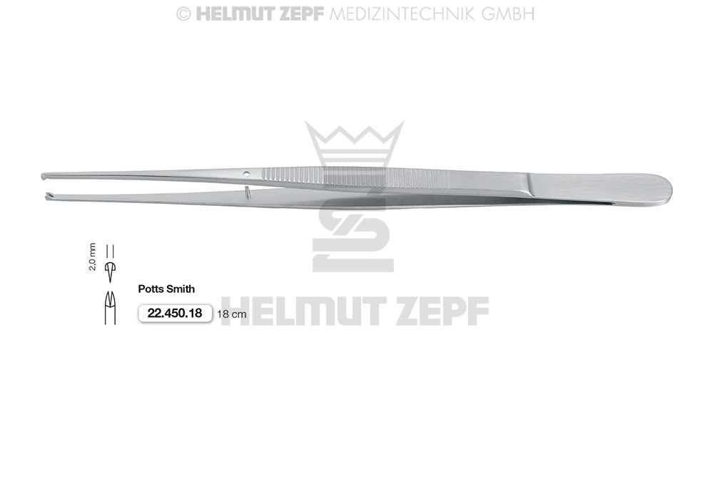 POTTS SMITH, CHIRURGISCHE PINZETTE,18 CM