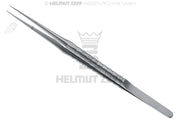 MIKRO-CHIRURGISCHE-PINZETTE, 17,5CM,1X2 ZÄHNE, ZEPF-LINIE GERADE, MIT FÜHRUNGSSTIFT,