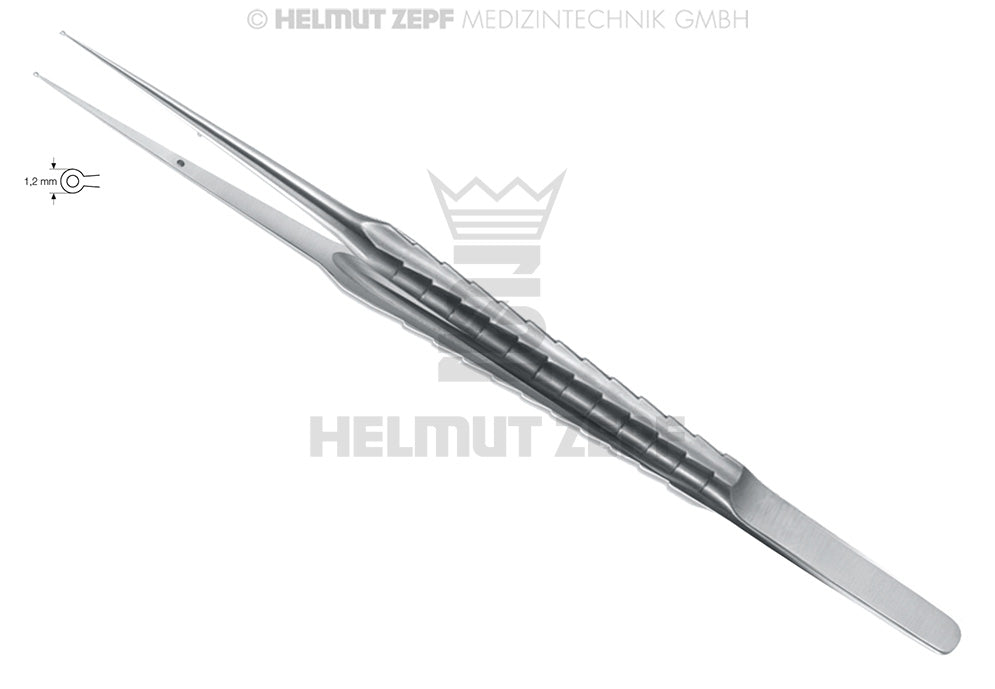 Mikro-ringpinzette, 18 Cm, Atraumatisch 8 Mm, Ring 1 X 0,5mm Rund, Glatt, Zepf-linie