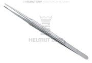 MIKRO-ATRAUMA-PINZETTE NACH COOLEY, 18 CM, 9 MM, ZEPF-LINIE, GERADE MIT FÜHRUNGSSTIFT, FADENPLATTE