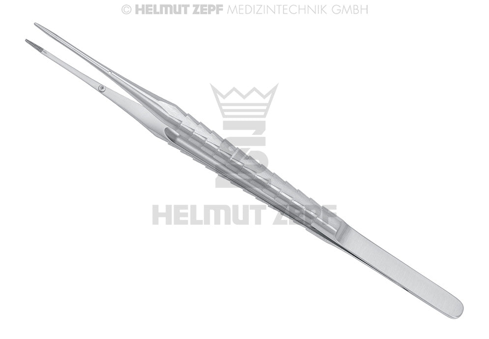 Mikro-pinzette nach Cooley, Slim Line, Gerade, 18 Cm, Rostfrei, Zepf-linie mit Führungsstift