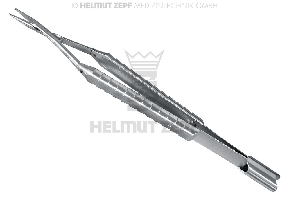 MIKRO-PINZETTE, ÜBERSETZT, 17,5 CM 1 X 2 ZÄHNE, FADENPLATTE 10 MM LG, 0,6 MM BREIT, ZEPF-LINIE