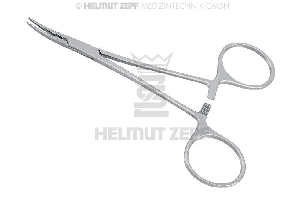 HALSTEAD-MOSQUITO, ARTERIENKLEMMEN GERIEFT, GEBOGEN, 12,5 CM