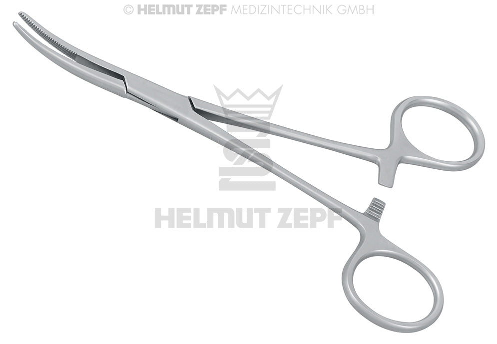 KELLY, ARTERIENKLEMMEN, GEBOGEN, 14 CM