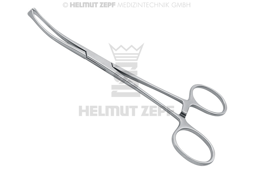 ALLIS, GEWEBEFASSZANGE,  15 CM 5:6 ZÄHNE, GEBOGEN,