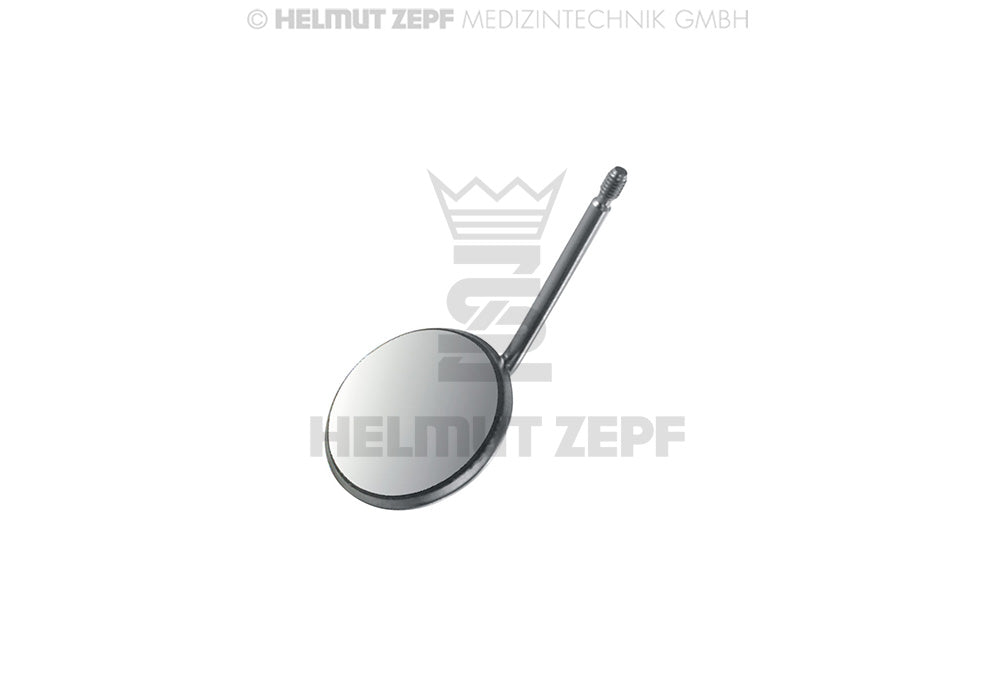 MUNDSPIEGEL, PLAN, RHODIUM FRONT-SURFACE EINFACHES GEWINDE, 22 MM D. VERPACKUNGSEINHEIT = 12 STÜCK