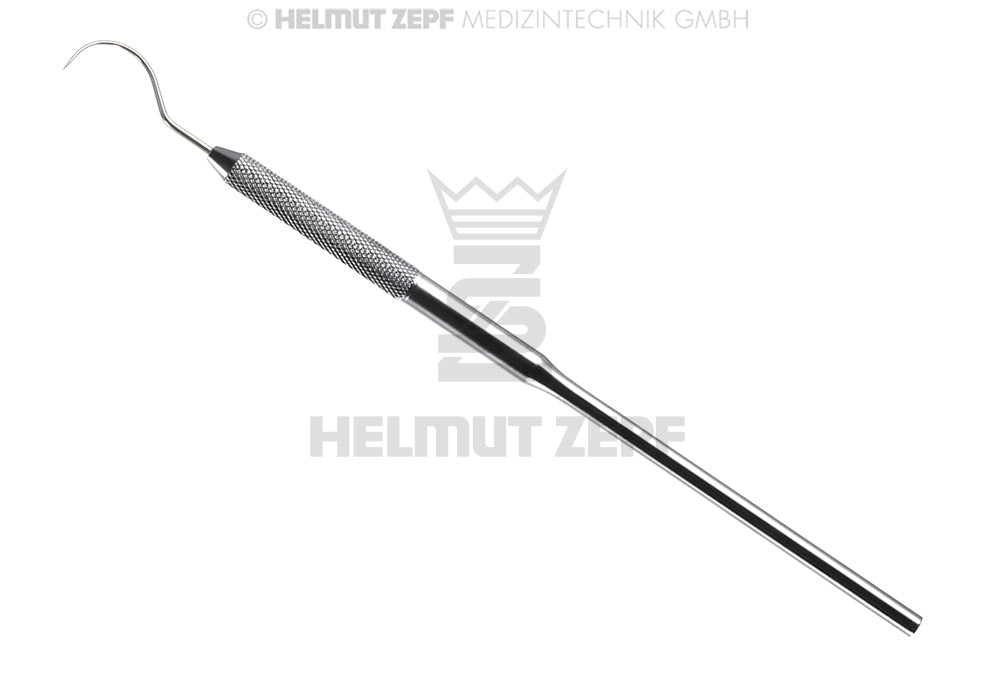 Sonde, Einendig, Fig-23, Runder Karierter Griff, Rostfrei "mit Feinen Spitzen"