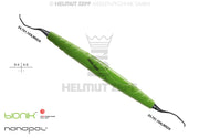 ZEPF-BIONIK, UNIVERSAL KÜRETTE,  LANGER FIG.3/4 M5, CA 3MM LÄNGEREM 1ER SCHAFT, Ø0,95, GELBGRÜN, EINSÄTZE AUSWECHSELBAR