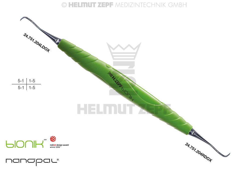 ZEPF-BIONIK, SICHELSCALER, 204SD, GELBGRÜN EINSÄTZE AUSWECHSELBAR