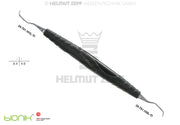 ZEPF-BIONIK, UNIVERSAL KÜRETTE, TITAN-EINSÄTZE, LANGER 1/2, SCHWARZ, EINSÄTZE AUSWECHSELBAR