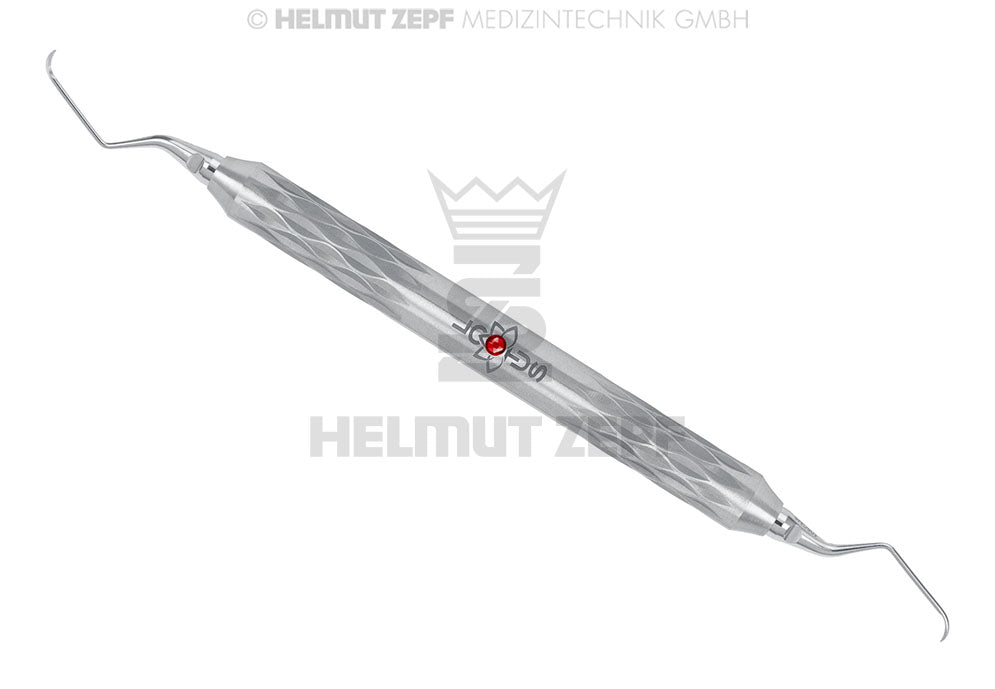 SPEZIAL KÜRETTE, GRACEY 7-8 , M5 IM ZEPF-LOTUS GRIFF, FARBMARKIERUNG MAGENTA, EINSÄTZE AUSWECHSELBAR