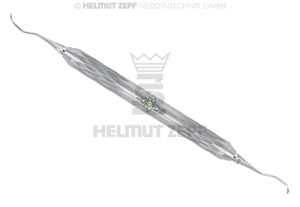 SICHELSCALER,  FIG. 204SD IM ZEPF-LOTUS GRIFF, FARBMARKIERUNG GRÜN, EINSÄTZE AUSWECHSELBAR