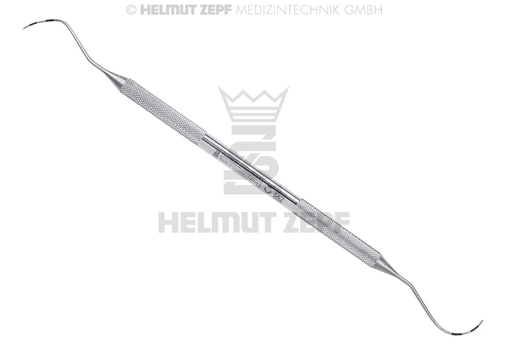 PARODONTOMETER N. NABERS DOPPELENDIG, ROLLIERT, 5,5MM TEILUNG 3-6-9-12 MM,