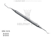 PERIODONTAL KÜRETTE N. GRACEY GRA 15/16 HOHLGRIFF, FÜR MESIALE FLÄCHEN IM PRÄMOLAREN UND MOLAREN BEREICH